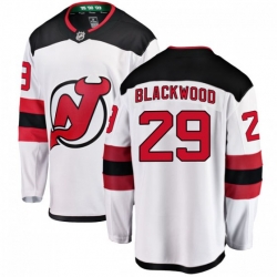 Men New Jersey Devils Mackenzie Blackwood White Home Adidas Jersey