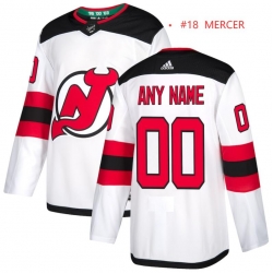 New Jersey Devils Adidas Mercer Dawson 18 White NHL Jersey