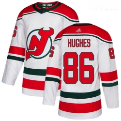 Devils #86 Jack Hughes White Alternate Authentic Stitched Youth Hockey Jersey