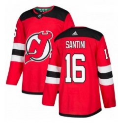 Youth Adidas New Jersey Devils 16 Steve Santini Authentic Red Home NHL Jersey 