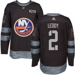 Islanders #2 Nick Leddy Black 1917 2017 100th Anniversary Stitched NHL Jersey