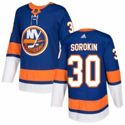 Men Ilya Sorokin New York Islanders Adidas Authentic Royal Home Jersey