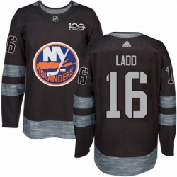 Mens Adidas New York Islanders 16 Andrew Ladd Premier Black 1917 2017 100th Anniversary NHL Jersey 