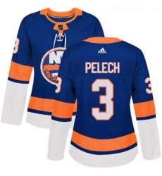 Womens Adidas New York Islanders 3 Adam Pelech Premier Royal Blue Home NHL Jersey 