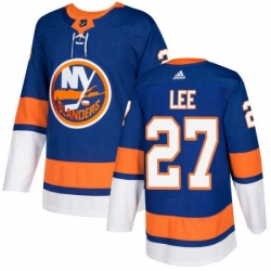 Youth Adidas New York Islanders 27 Anders Lee Premier Royal Blue Home NHL Jersey 