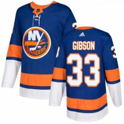 Youth Adidas New York Islanders 33 Christopher Gibson Premier Royal Blue Home NHL Jersey 