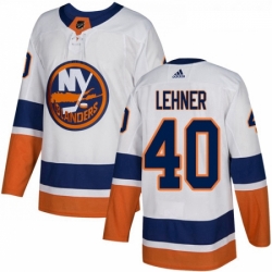 Youth Adidas New York Islanders 40 Robin Lehner Authentic White Away NHL Jersey 