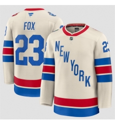 Men New York Rangers 23 Adam Fox Beige 2026 Winter Classic Stitched Hockey Jersey Men New York Rangers 23 Adam Fox Beige 2026 Winter Classic Stitched Hockey Jersey