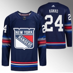 Men New York Rangers 24 Kaapo Kakko Navy Stitched Jersey