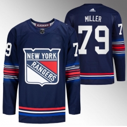 Men New York Rangers 79 K 27Andre Miller Navy Stitched Jersey
