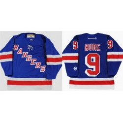 Men New York Rangers 9 Pavel Bure Blue Stitched Jersey