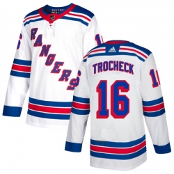 Men New York Rangers Vincent Trocheck 16 White Adidas Jersey