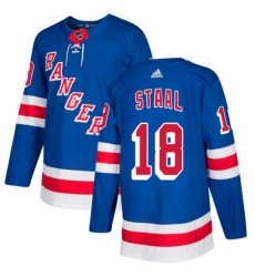 Mens Adidas New York Rangers 18 Marc Staal Authentic Royal Blue Home NHL Jersey 