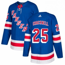 Mens Adidas New York Rangers 25 Adam Cracknell Premier Royal Blue Home NHL Jersey 