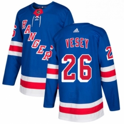 Mens Adidas New York Rangers 26 Jimmy Vesey Premier Royal Blue Home NHL Jersey 