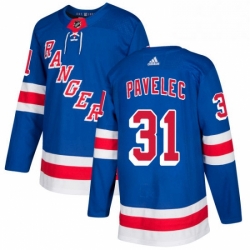 Mens Adidas New York Rangers 31 Ondrej Pavelec Premier Royal Blue Home NHL Jersey 