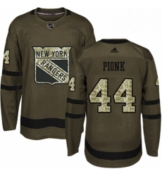 Mens Adidas New York Rangers 44 Neal Pionk Green Salute to Service Stitched NHL Jersey 