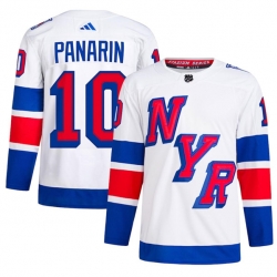 Men's New York Rangers #10 Artemi Panarin White 2024 Stadium Series Stitched Jersey