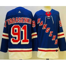 Men's New York Rangers #91 Vladimir Tarasenko Blue Authentic Jersey
