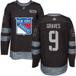 Rangers #9 Adam Graves Black 1917 2017 100th Anniversary Stitched NHL Jersey