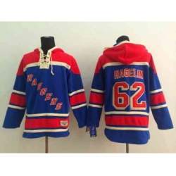 nhl jerseys new york rangers #62 hagelin blue[pullover hooded sweatshirt]