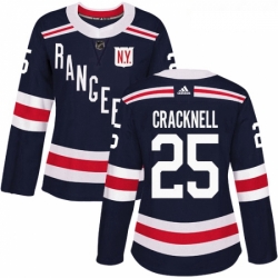 Womens Adidas New York Rangers 25 Adam Cracknell Authentic Navy Blue 2018 Winter Classic NHL Jersey 