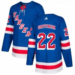 Youth Adidas New York Rangers 22 Kevin Shattenkirk Authentic Royal Blue Home NHL Jersey 