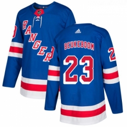 Youth Adidas New York Rangers 23 Jeff Beukeboom Authentic Royal Blue Home NHL Jersey 