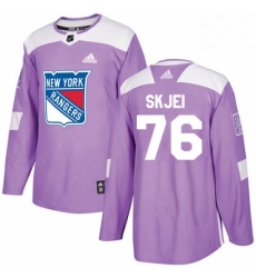 Youth Adidas New York Rangers 76 Brady Skjei Authentic Purple Fights Cancer Practice NHL Jersey 