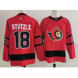 Men Ottawa Senators 18 Tim Stutzle Red 2021 Retro Stitched NHL Jersey