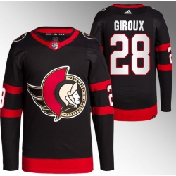 Men Ottawa Senators 28 Claude Giroux 2021 Black Stitched Home Jersey