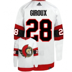 Men Ottawa Senators 28 Claude Giroux White Stitched Home Jersey
