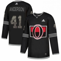 Men's Adidas Ottawa Senators #41 Craig Anderson Black 1 Authentic Classic Stitched NHL Jersey