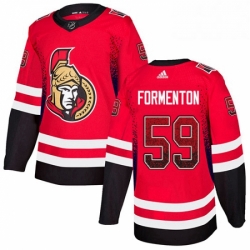 Mens Adidas Ottawa Senators 59 Alex Formenton Authentic Red Drift Fashion NHL Jersey 