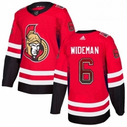 Mens Adidas Ottawa Senators 6 Chris Wideman Authentic Red Drift Fashion NHL Jersey 