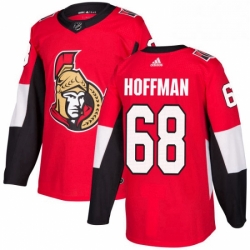 Mens Adidas Ottawa Senators 68 Mike Hoffman Authentic Red Home NHL Jersey 