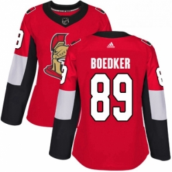 Womens Adidas Ottawa Senators 89 Mikkel Boedker Premier Red Home NHL Jersey 