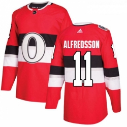 Youth Adidas Ottawa Senators 11 Daniel Alfredsson Authentic Red 2017 100 Classic NHL Jersey 