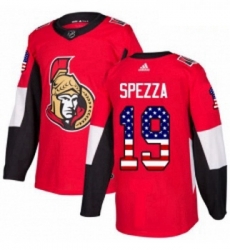 Youth Adidas Ottawa Senators 19 Jason Spezza Authentic Red USA Flag Fashion NHL Jersey 