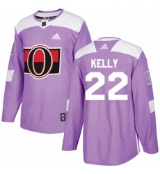 Youth Adidas Ottawa Senators 22 Chris Kelly Authentic Purple Fights Cancer Practice NHL Jersey 