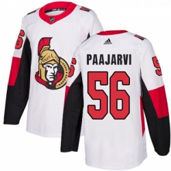 Youth Adidas Ottawa Senators 56 Magnus Paajarvi Authentic White Away NHL Jersey 