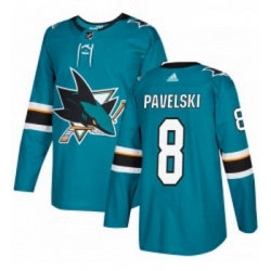 Youth Adidas San Jose Sharks 8 Joe Pavelski Authentic Teal Green Home NHL Jersey 