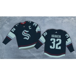Seattle Kraken  2332 Kraken Adidas 2020 New Team Navy Home Authentic Stitched NHL Jersey