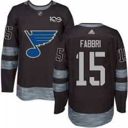 Blues #15 Robby Fabbri Black 1917 2017 100th Anniversary Stitched NHL Jersey