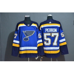 Men St.Louis Blues 57 David Perron Blue Adidas Jersey