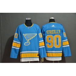 Men St.Louis Blues 90 Ryan O'Reilly Light Blue Adidas Jersey