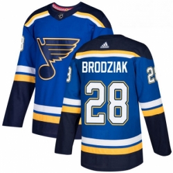 Mens Adidas St Louis Blues 28 Kyle Brodziak Premier Royal Blue Home NHL Jersey 