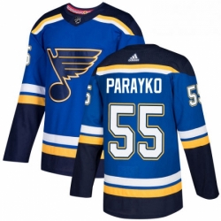 Mens Adidas St Louis Blues 55 Colton Parayko Premier Royal Blue Home NHL Jersey 