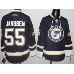 St. Louis Blues 55 Cam Janssen Dark Blue NHL Jersey