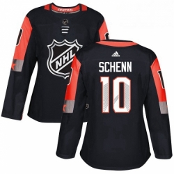 Womens Adidas St Louis Blues 10 Brayden Schenn Authentic Black 2018 All Star Central Division NHL Jersey 